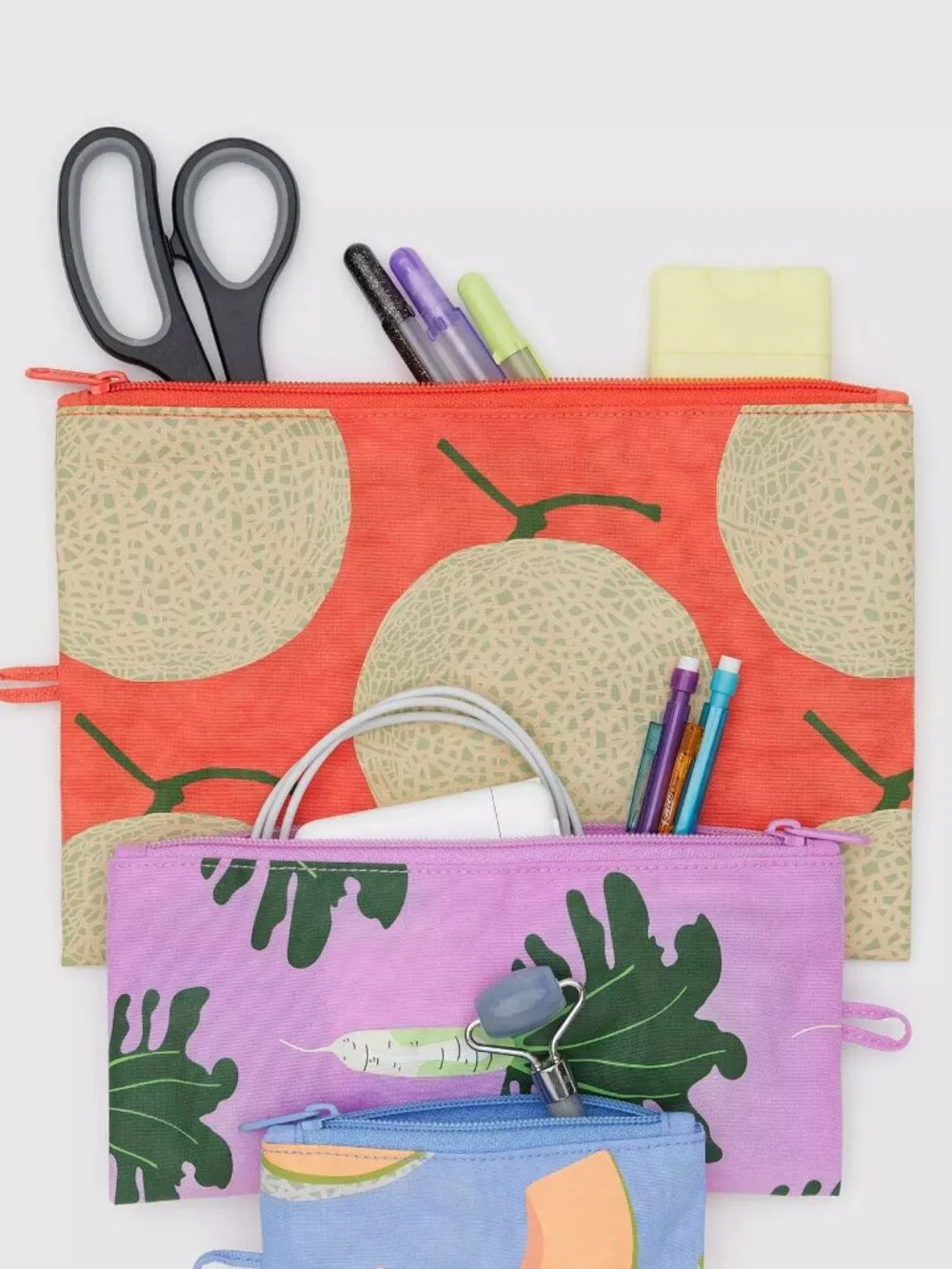 NWOT Baggu Flat Pouch Large - Yubari (Japanese Produce)